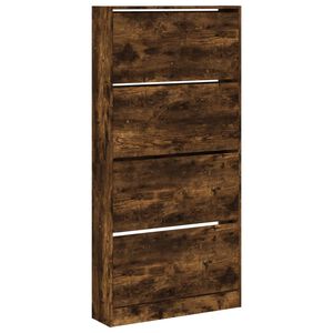 vidaXL f&uuml;st&ouml;s t&ouml;lgy cipőszekr&eacute;ny 4 kihajthat&oacute; fi&oacute;kkal 80x21x163,5 cm