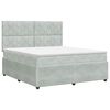 vidaXL Boxspring &aacute;gy matraccal Vil&aacute;gossz&uuml;rke 140 x 190 cm B&aacute;rsony