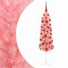 vidaXL Karcs&uacute; műkar&aacute;csonyfa g&ouml;mbbel 150 cm 150 LED Meleg feh&eacute;r