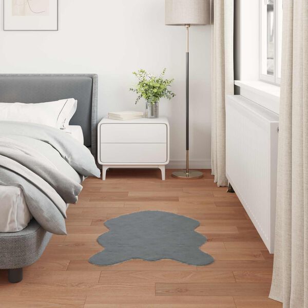 vidaXL Mű Ny&uacute;l Szőr Szőnyeg Olite Antracit 60 x 90 cm Poli&eacute;szter