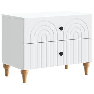 vidaXL &Eacute;jjeliszekr&eacute;ny fi&oacute;kkal Feh&eacute;r 62 x 34,5 x 48 cm Szerelt Fa
