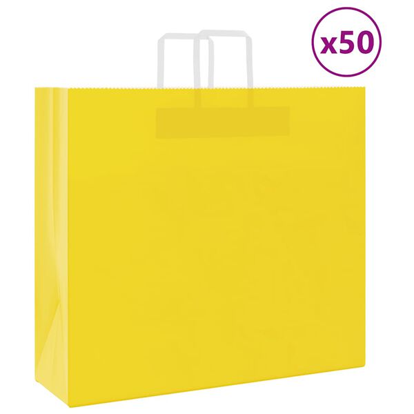 vidaXL 50 db s&aacute;rga pap&iacute;rzacsk&oacute;k foganty&uacute;kkal 54x15x49 cm