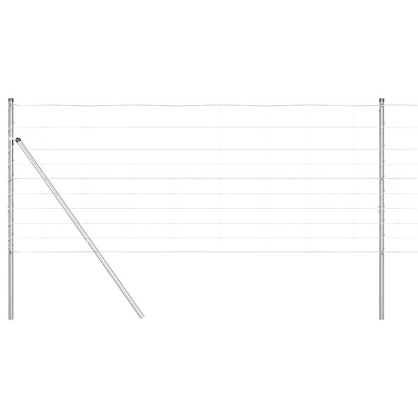 vidaXL Ker&iacute;t&eacute;soszlop Galvaniz&aacute;lt 25 x 1 m Ac&eacute;l