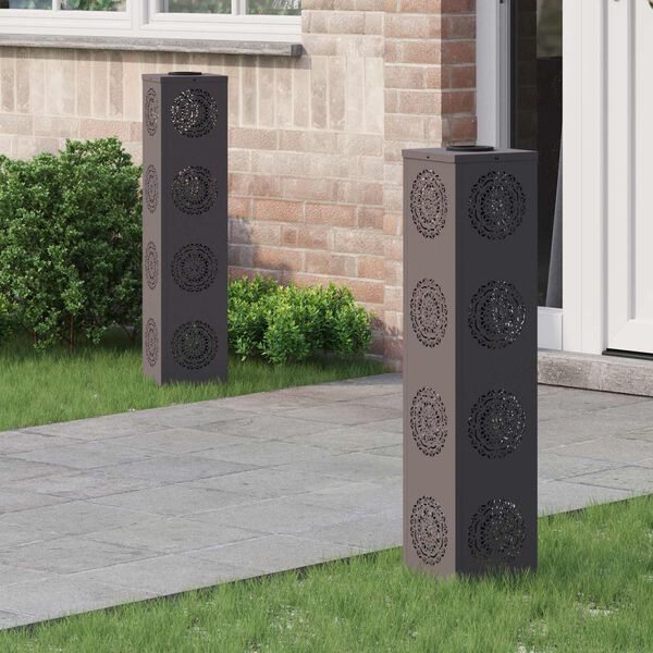 vidaXL Napelemmel műk&ouml;dő LED &ouml;sv&eacute;ny vil&aacute;g&iacute;t&aacute;s 2 pcs Fekete