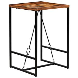 vidaXL &uacute;jrahasznos&iacute;tott t&ouml;m&ouml;r fa b&aacute;rasztal 70 x 70 x 106 cm