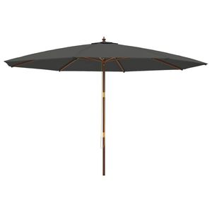 vidaXL antracitsz&uuml;rke kerti napernyő fa r&uacute;ddal 400 x 273 cm