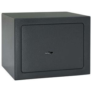 vidaXL Sz&eacute;f doboz z&aacute;rral S&ouml;t&eacute;tsz&uuml;rke 23 x 17 x 17 cm Ac&eacute;l