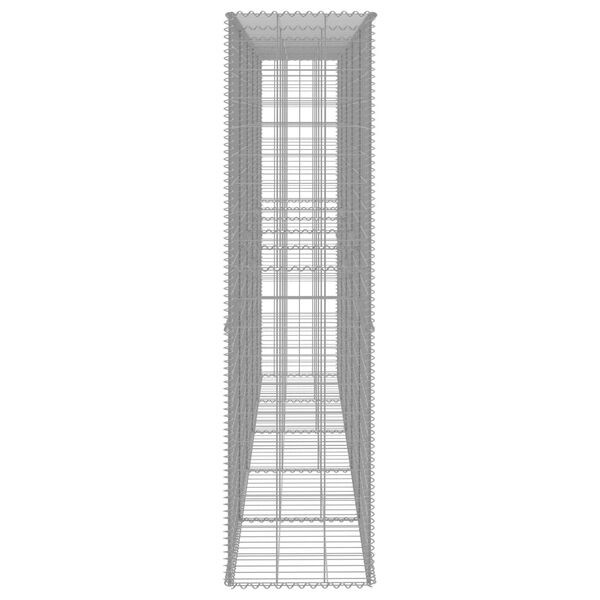vidaXL horganyzott acél gabion fal fedéllel 300 x 50 x 200 cm