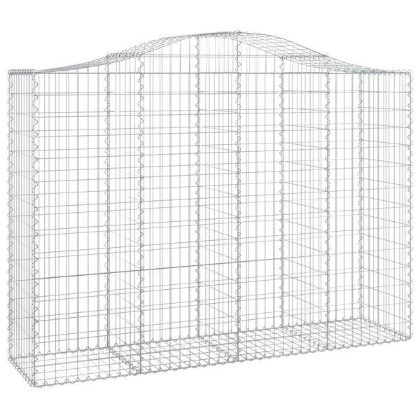 vidaXL 18 db íves horganyzott vas gabion kosár 200x50x140/160 cm