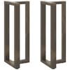 vidaXL 2 db fekete, T-alak&uacute; ac&eacute;l b&aacute;rasztall&aacute;b 40x35x(100-101) cm