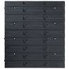 vidaXL 32 darabos piros és fekete tárolódoboz szett fali panelekkel