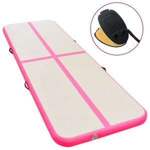 vidaXL r&oacute;zsasz&iacute;n PVC felf&uacute;jhat&oacute; tornaszőnyeg pump&aacute;val 300x100x10 cm