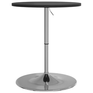 vidaXL fekete szerelt fa &eacute;s kr&oacute;mozott ac&eacute;l b&aacute;rasztal 60 x 60 x 90 cm