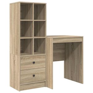 vidaXL Asztal Sonoma t&ouml;lgy 105,5 x 50 x 127 cm 2 db