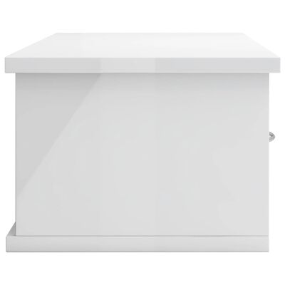 vidaXL magasfényű fehér forgácslap fali polc 60 x 26 x 18,5 cm