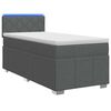 vidaXL Boxspring &aacute;gy matraccal &eacute;s LED-del S&ouml;t&eacute;tsz&uuml;rke 90 x 190 cm