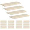 vidaXL L&eacute;pcsőfok 16 db 70 x 30 x 2 cm Feh&eacute;r T&ouml;m&ouml;r T&ouml;lgyfa