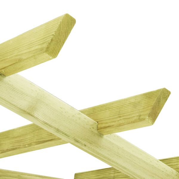 vidaXL impregn&aacute;lt fenyőfa kerti sarokpergola 130 x 130 x 197 cm