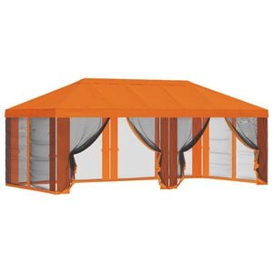 vidaXL Napernyő ponyva oldalfalakkal Narancss&aacute;rga 600,5 x 300,5 cm