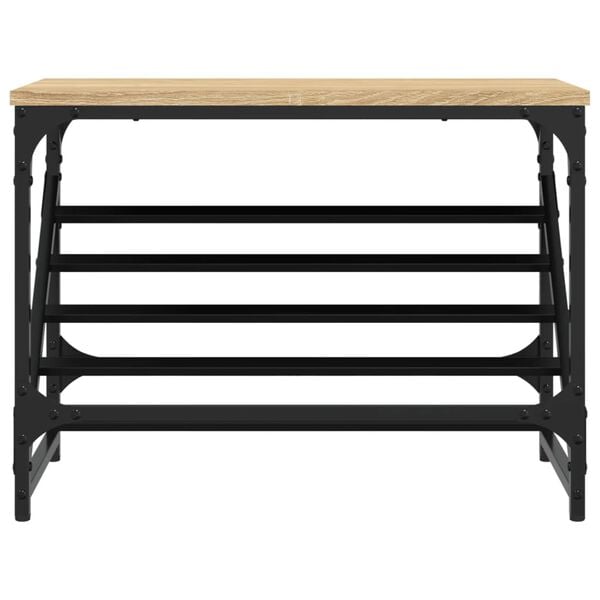 vidaXL sonoma tölgy színű szerelt fa cipőtartó 60x30x45 cm