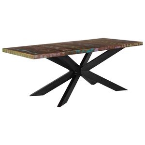 vidaXL t&ouml;m&ouml;r &uacute;jrahasznos&iacute;tott fa &eacute;tkezőasztal 180 x 90 x 76 cm