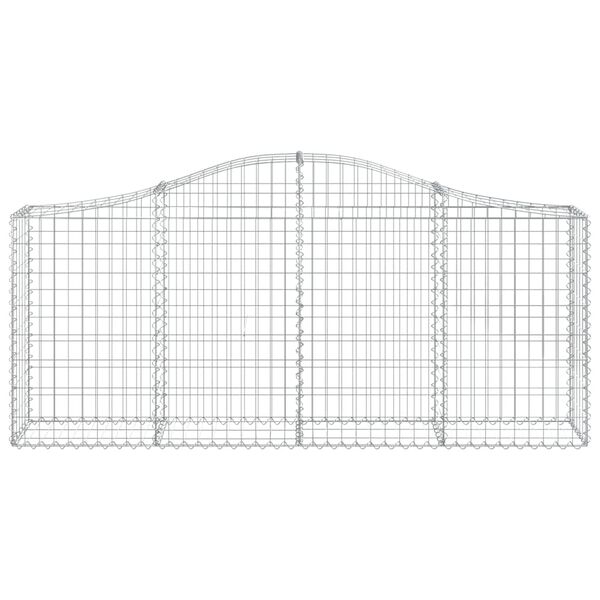 vidaXL 13 db íves horganyzott vas gabion kosár 200x30x80/100 cm