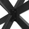 vidaXL antracit színű, pók alakú étkezőasztalláb acélból 120x68x(72-73) cm