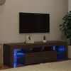 vidaXL barna t&ouml;lgysz&iacute;nű TV-szekr&eacute;ny LED-l&aacute;mp&aacute;kkal 140 x 36,5 x 40 cm