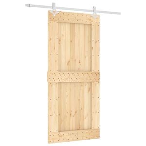 vidaXL Cs&uacute;sz&oacute; ajt&oacute; 95 x 210 cm Szil&aacute;rd Fenyőfa (Nem Kezelt)