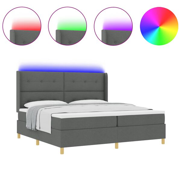 vidaXL Boxrug&oacute;s &aacute;gy matracmal fejt&aacute;ml&aacute;val Sz&uuml;rke 140 x 200 cm sz&ouml;vet