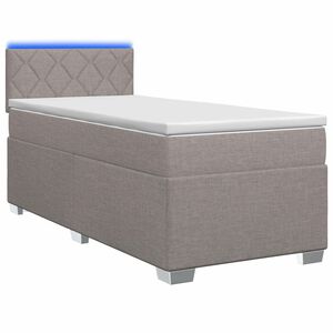 vidaXL Boxspring &aacute;gy matraccal &eacute;s LED-del T&oacute;psz&iacute;nű 100 x 200 cm Sz&ouml;vet