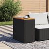 vidaXL fekete polyrattan kerti kisasztal falappal 58 x 27,5 x 55 cm