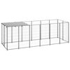 vidaXL ezüstszínű acél kutyakennel 330 x 110 x 110 cm