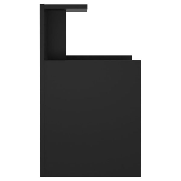 vidaXL fekete szerelt fa éjjeliszekrény 40 x 35 x 60 cm