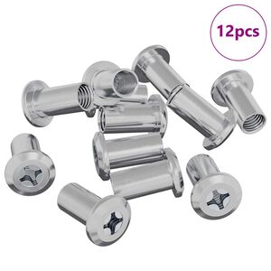 vidaXL Z&aacute;r&oacute; Anya 12 pcs Nikkel M6 x 25 mm Ac&eacute;l