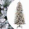 vidaXL Műanyag Hajtogat&oacute;s Kar&aacute;csonyfa 150 cm 150 LED Meleg feh&eacute;r