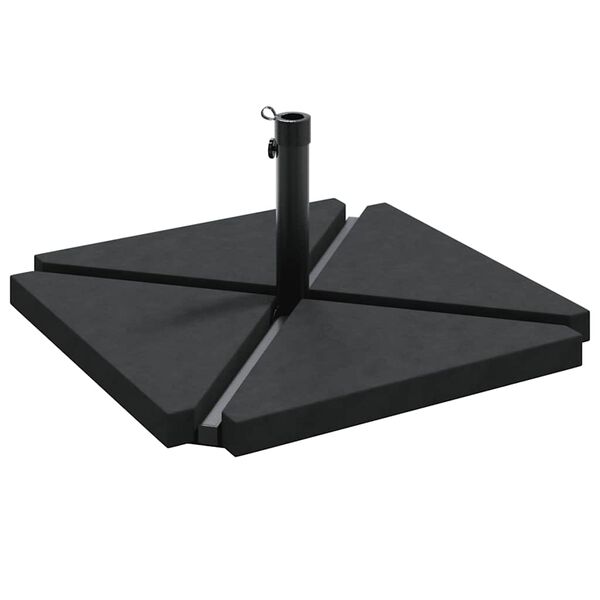 vidaXL 5 darabos kerti napernyő alapk&eacute;szlet gr&aacute;nit &eacute;s ac&eacute;l