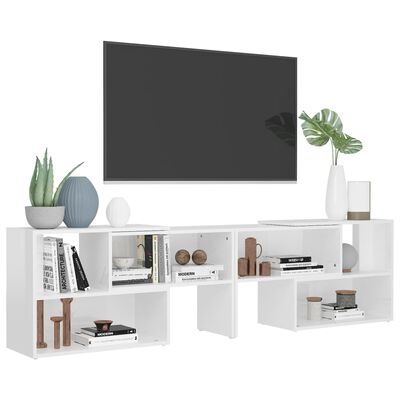 vidaXL magasfényű fehér forgácslap TV-szekrény 149 x 30 x 52 cm