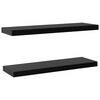 vidaXL 2 darab fekete lebegő fali polc 100 x 20 x 3,8 cm