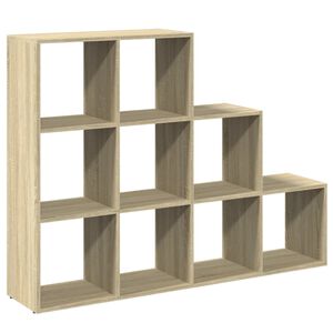 vidaXL 3 szintes sonoma t&ouml;lgy elv&aacute;laszt&oacute; k&ouml;nyvespolc 137,5x29x103,5 cm