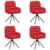 vidaXL Forg&oacute;s &Eacute;tkezős Sz&eacute;kek 4 pcs Műbőr Piros 59 x 59,5 x 90 cm