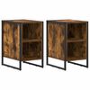 vidaXL &Eacute;jjeli asztal 2 db F&uuml;st&ouml;s T&ouml;lgy 39.5 x 30 x 50 cm Szerelt Fa