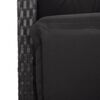 vidaXL 7 r&eacute;szes fekete polyrattan kerti &eacute;tkezőgarnit&uacute;ra p&aacute;rn&aacute;val