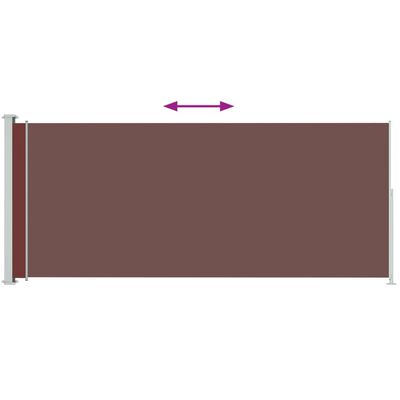 vidaXL barna behúzható oldalsó terasznapellenző 180 x 500 cm