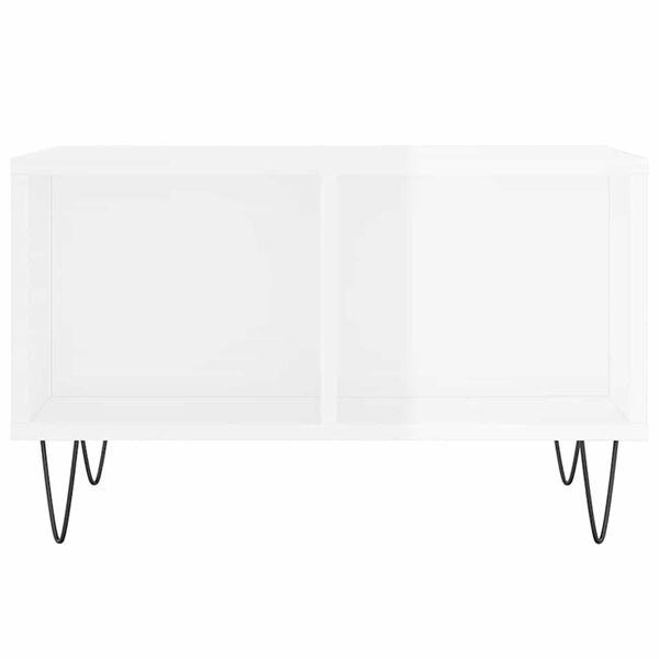 vidaXL magasf&eacute;nyű feh&eacute;r szerelt fa doh&aacute;nyz&oacute;asztal 60 x 50 x 36,5 cm