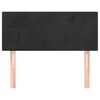vidaXL fekete bársony fejtámla 100x5x78/88 cm