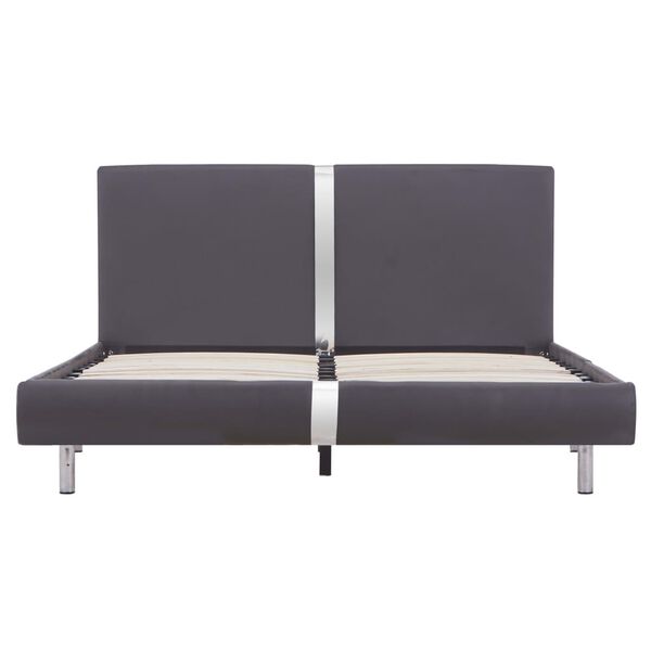 vidaXL szürke műbőr ágykeret 140 x 200 cm