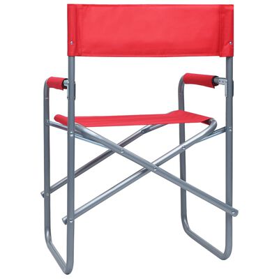 vidaXL 2 db piros acél rendezői szék