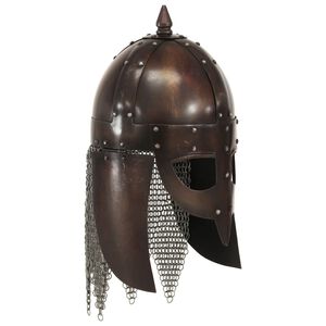 vidaXL r&eacute;zsz&iacute;nű antik viking harcos ac&eacute;lsisak LARP m&aacute;solat