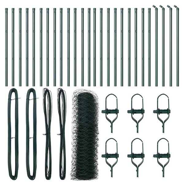 vidaXL Ker&iacute;t&eacute;soszlop Z&ouml;ld 50 x 0,6 m (36 mm r&aacute;cs) Ac&eacute;l &eacute;s PVC